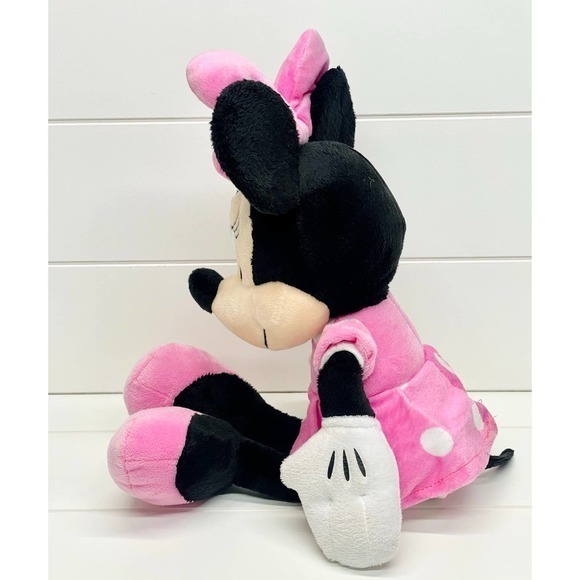 Disney Minnie Mouse‎ Plush Pink Polka Dots Hair Bow and Skirt - Picture 3 of 7